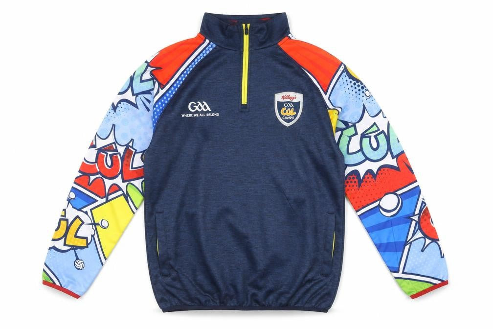 McKeever Boys Blue GAA 1/4 Zip Sweatshirt 5 Years Colourful Graphic Sports Top