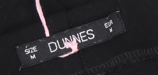 Dunnes Womens Black Slim Stretch Trousers M Straight Leg