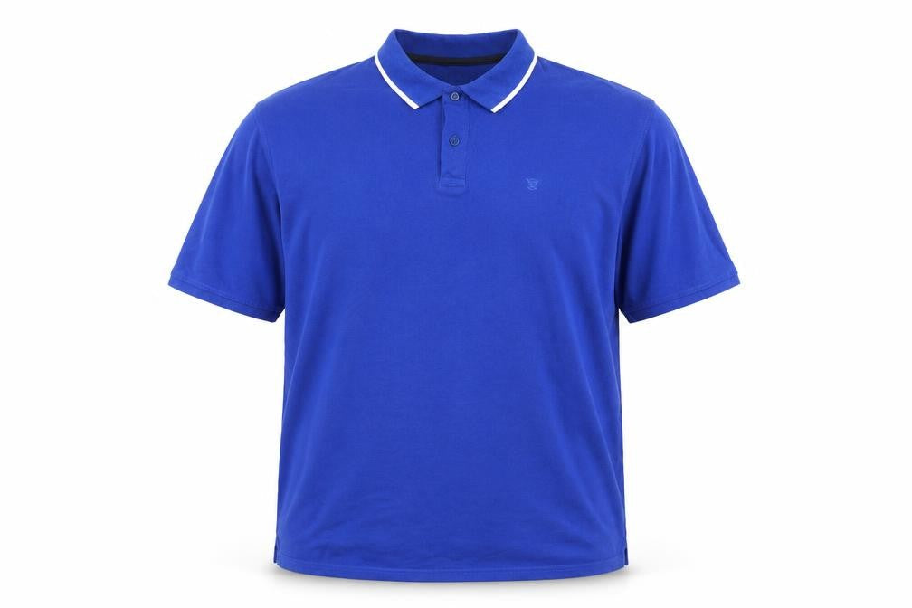 James Pringle Men's Blue 2XL Cotton Short Sleeve Polo Shirt