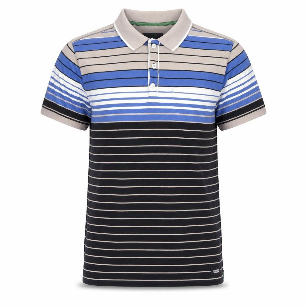Jasper Conran Men's Multicoloured Striped Polo Shirt L Cotton