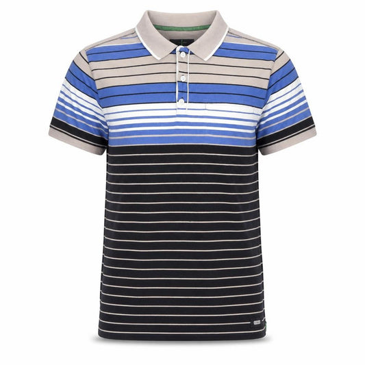Jasper Conran Men's Multicoloured Striped Polo Shirt L Cotton