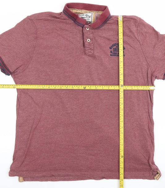 Drift King Men’s Red 2XL Classic Polo Shirt 100% Cotton
