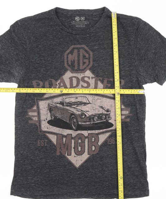 Next Men's Grey MGB Roadster Car Graphic T-Shirt Size M Regular Fit