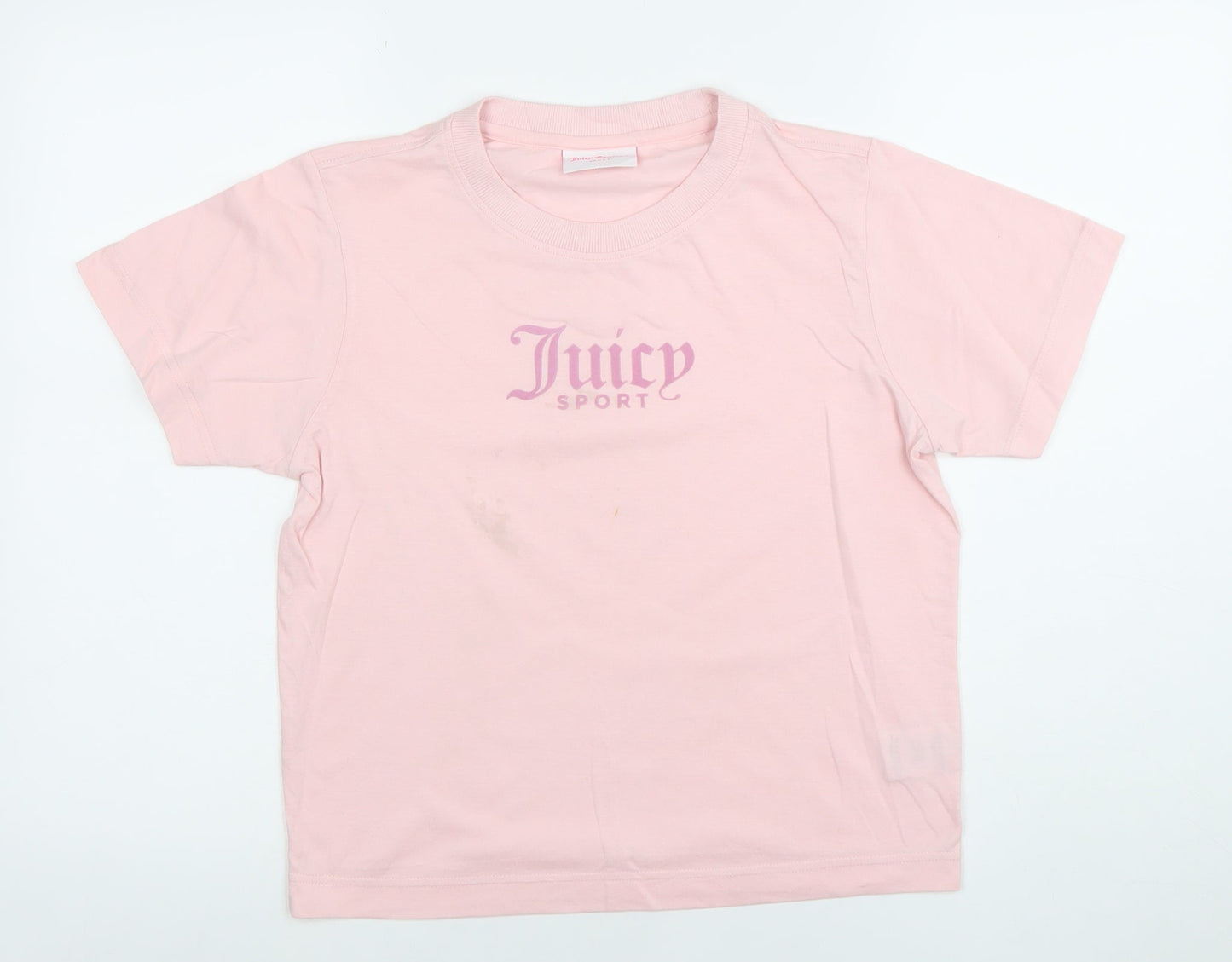 Juicy Couture Women Pink Sport Logo T-Shirt Size L