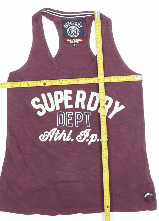 Mens UK Size XS Superdry Purple  Cotton T-Shirt