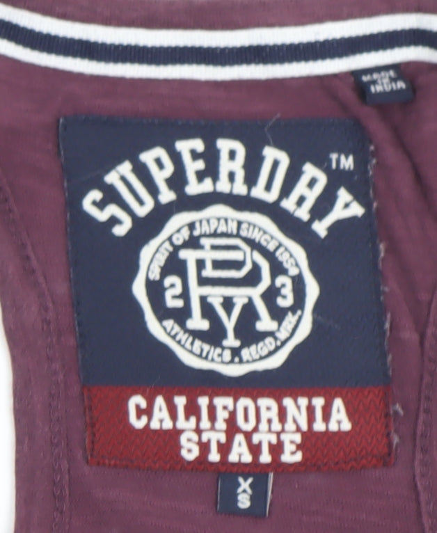 Mens UK Size XS Superdry Purple  Cotton T-Shirt