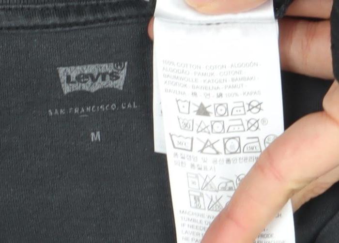 Levi's Men's Black Amsterdam Graphic Cotton T-Shirt Size M