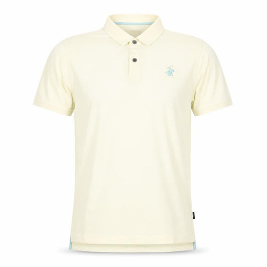 Beverly Hills Polo Club Men's Beige XL Slim Fit Cotton Polo Shirt