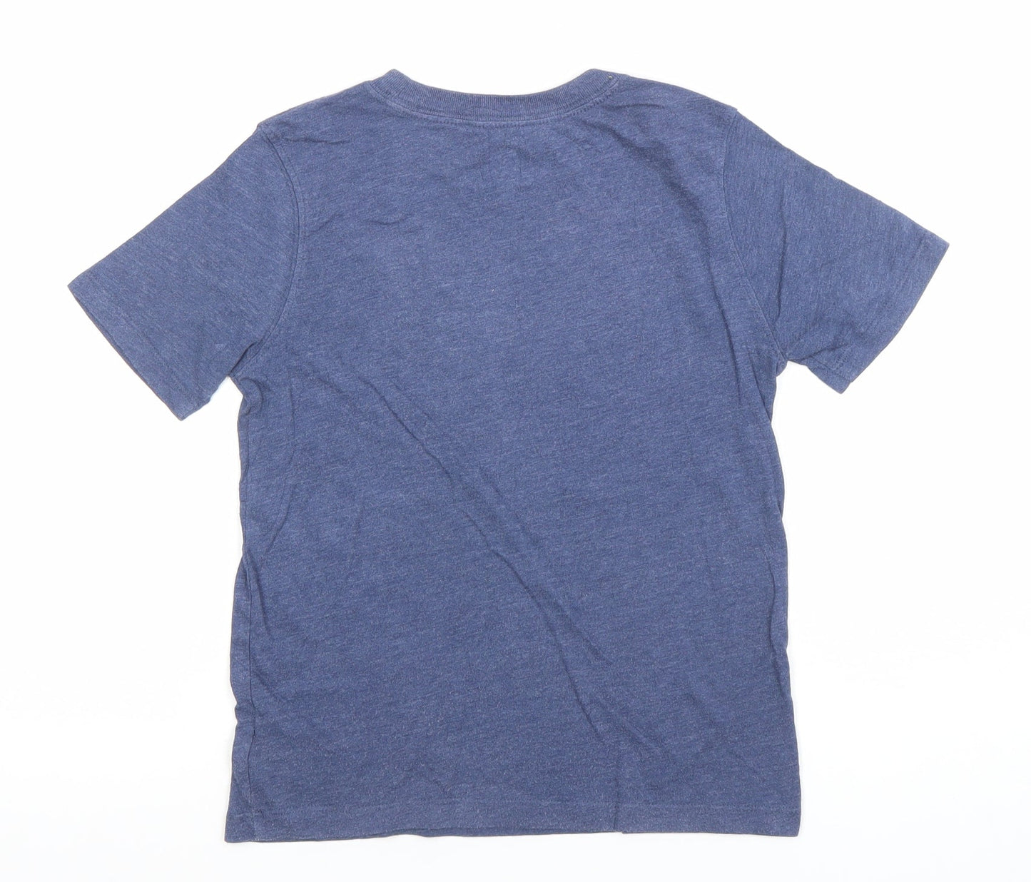 GAP Boys Blue Logo T-Shirt 6-7 Years Short Sleeve Cotton Blend