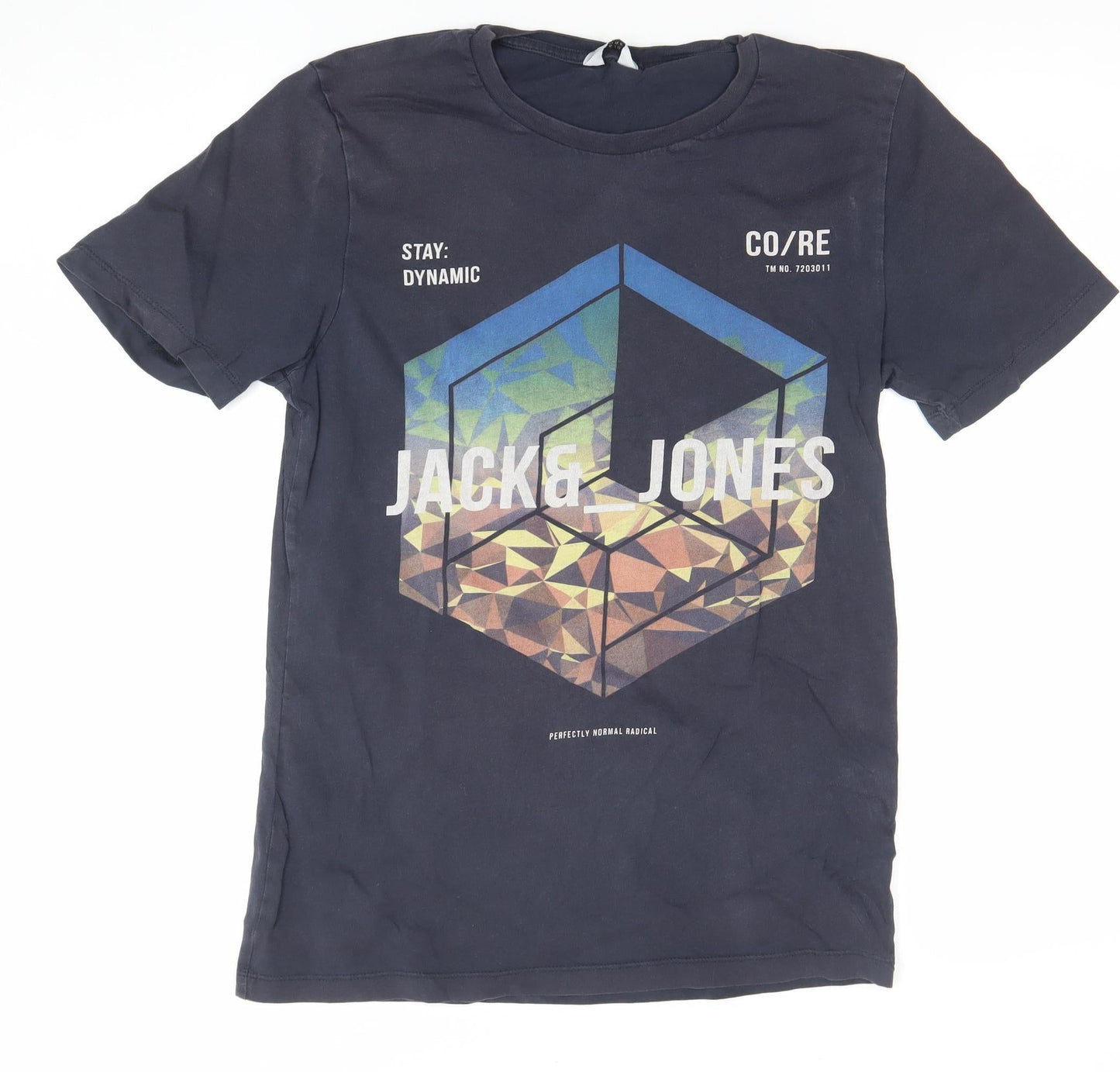 Mens UK Size M JACK & JONES Black  Cotton T-Shirt