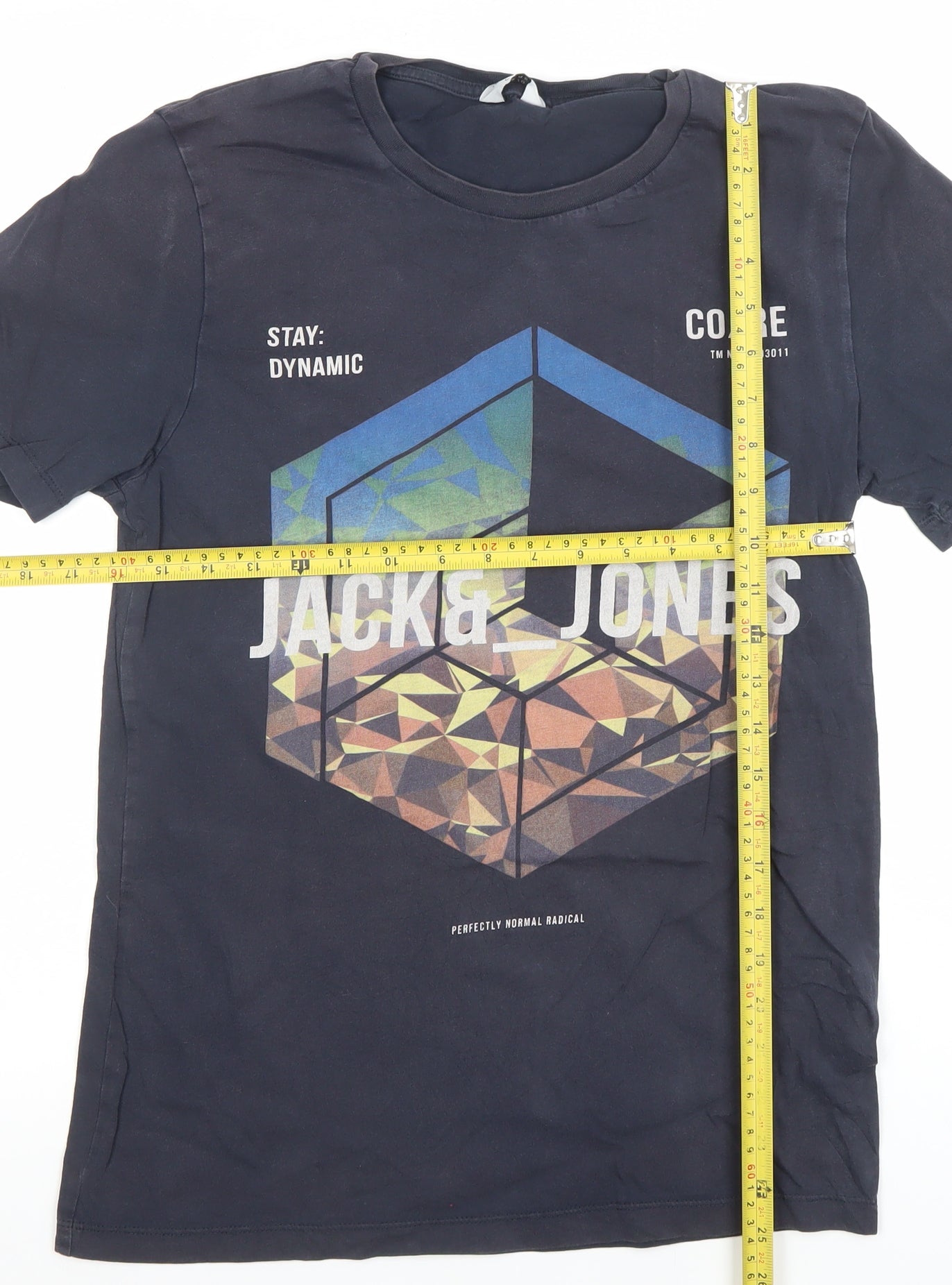 Mens UK Size M JACK & JONES Black  Cotton T-Shirt