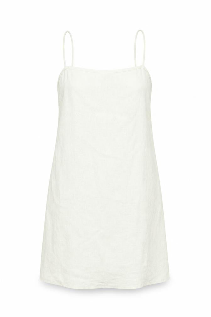 New Look Women Beige Size 14 Slip Dress Linen Blend Summer Lightweight