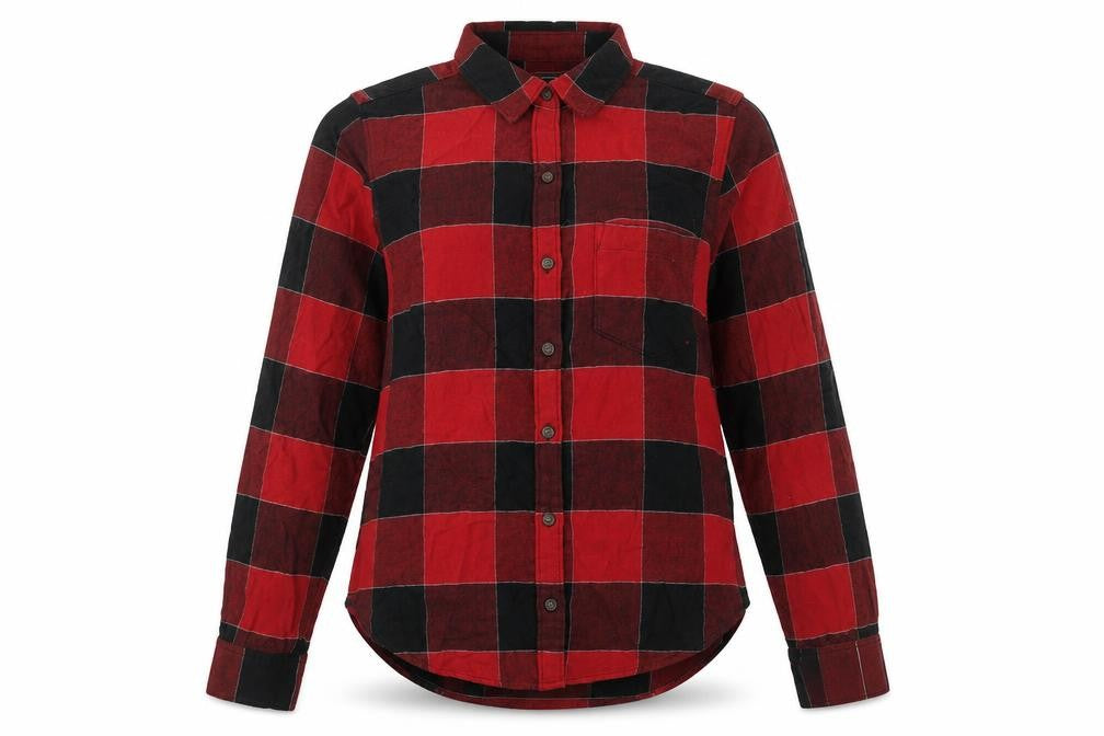 Womens UK Size S Abercrombie & Fitch Red Cotton Blend Button-Up