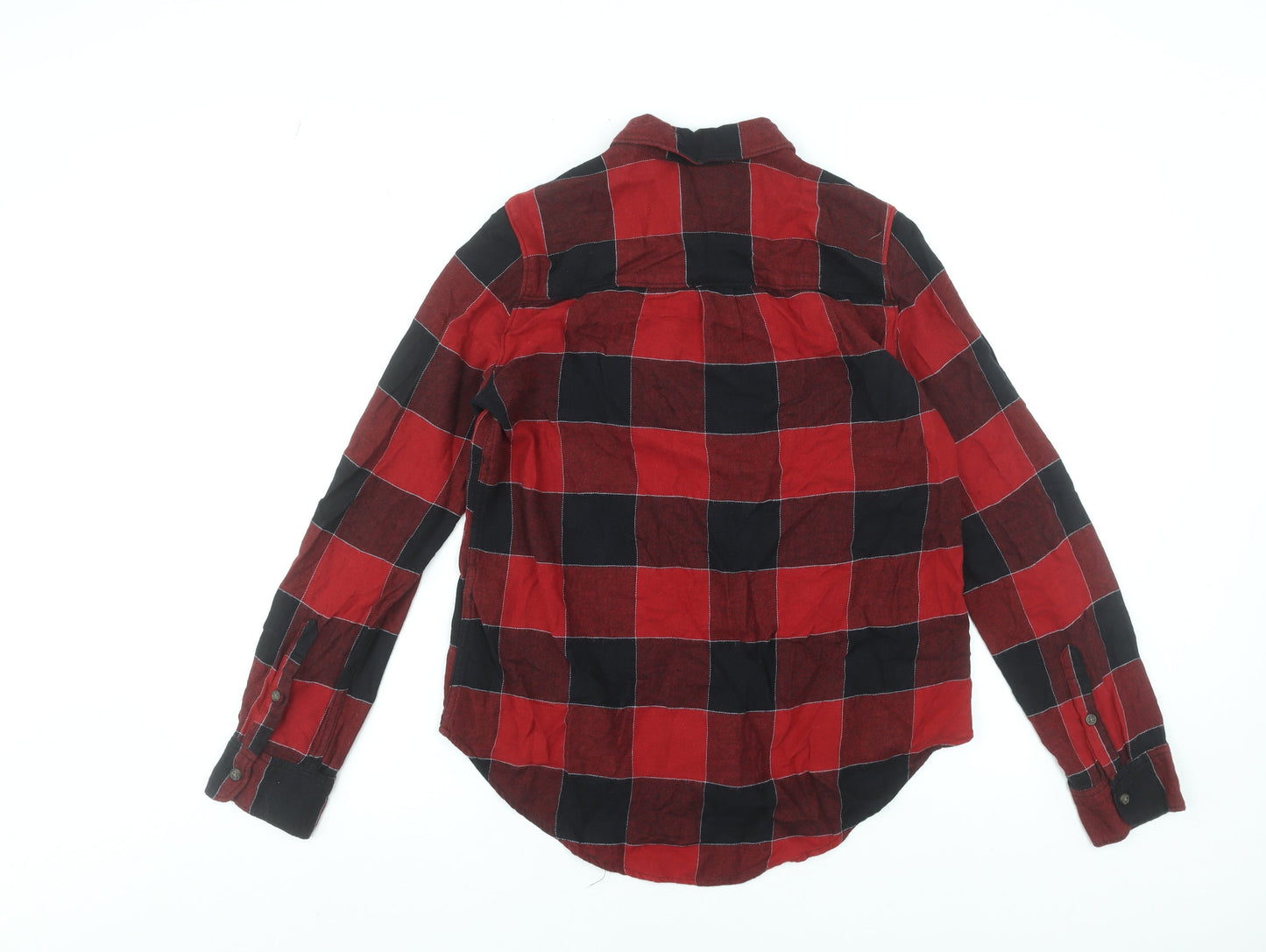 Abercrombie & Fitch Women’s Red Check Flannel Button-Up Shirt Size S