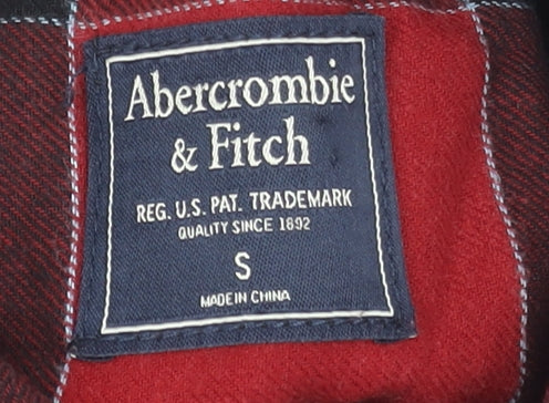 Abercrombie & Fitch Women’s Red Check Flannel Button-Up Shirt Size S