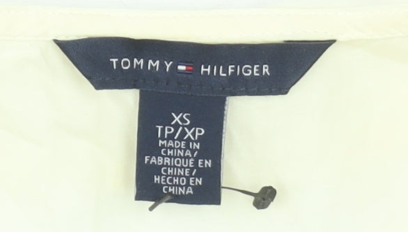 Tommy Hilfiger Women's Beige Sleeveless Button-Up Cotton Shirt XS