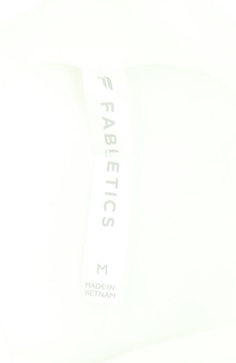 Fabletics Women's White Pullover Sweatshirt Size M Cotton Blend