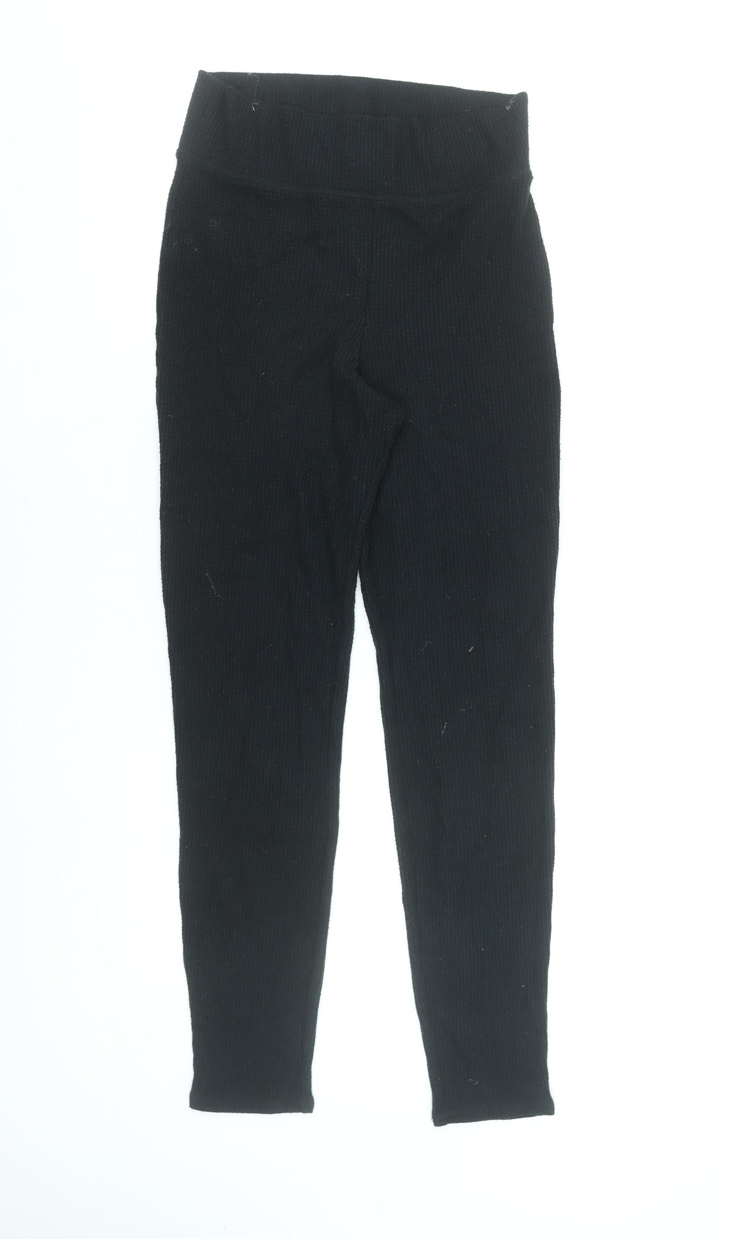 Abercrombie & Fitch Women’s Black Ribbed Ankle Leggings Size L