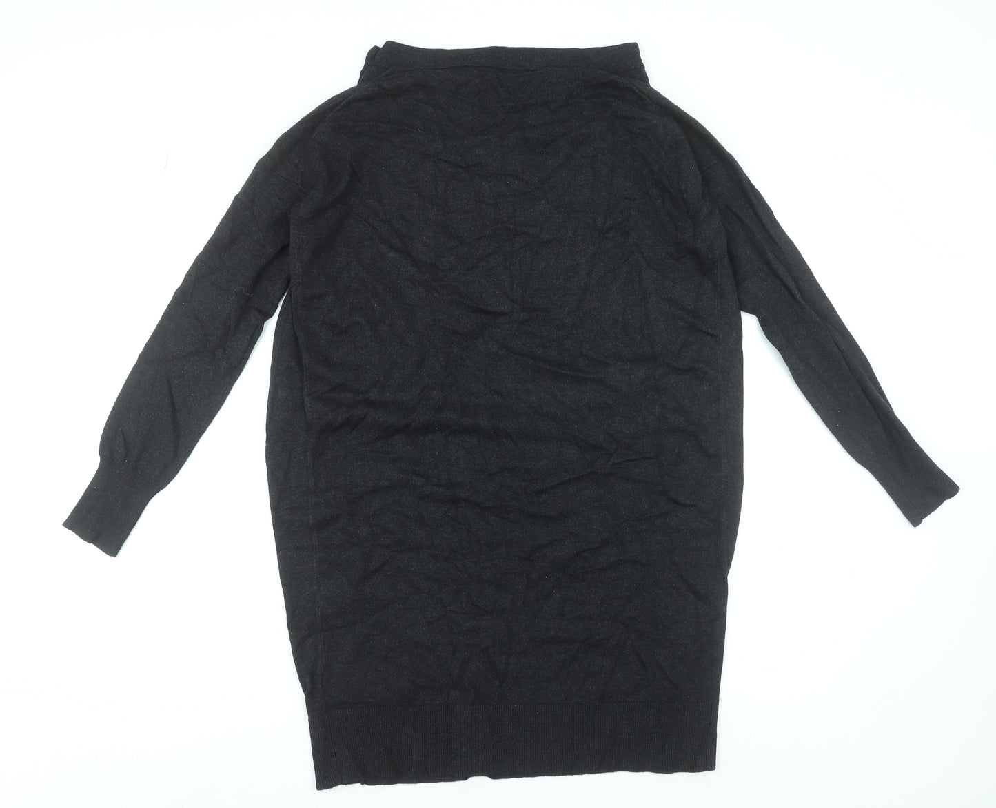 Phase Eight Women’s Black Jumper Dress UK 8 Long Sleeve Cowl Neck Knitwear