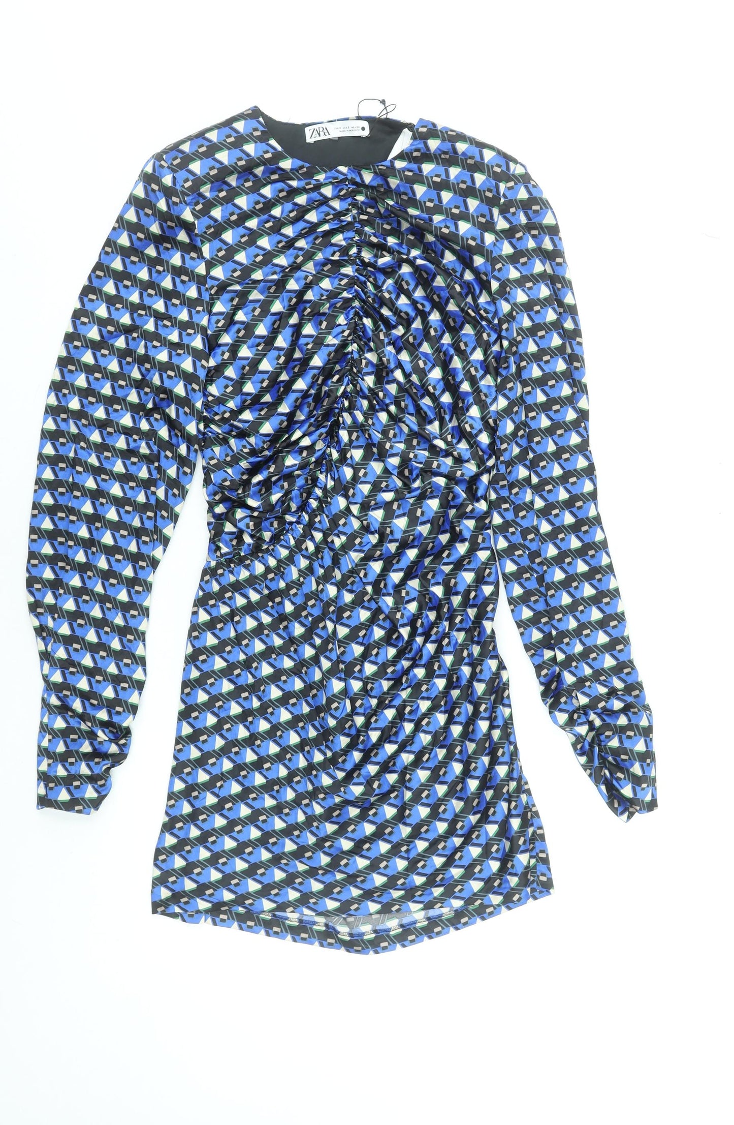 Zara Women's Multicoloured Geometric Bodycon Dress Size S