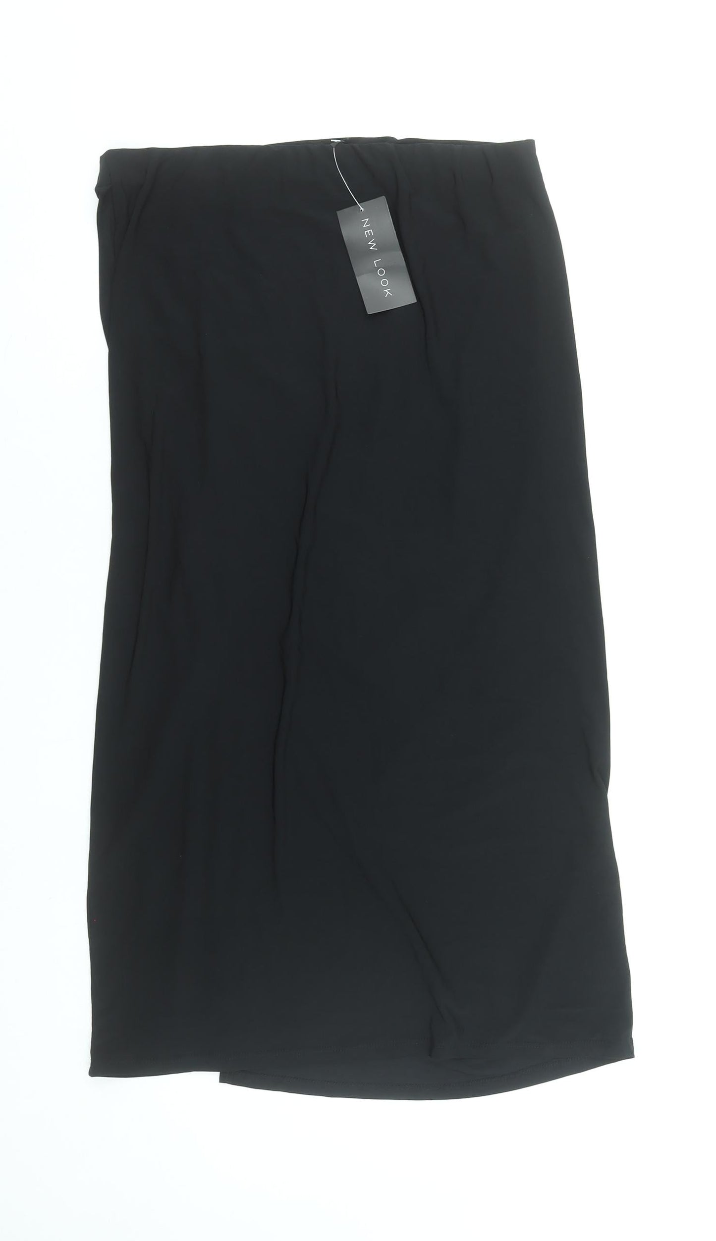 New Look Women's Black Size 14 Ruched Midi Pencil Skirt