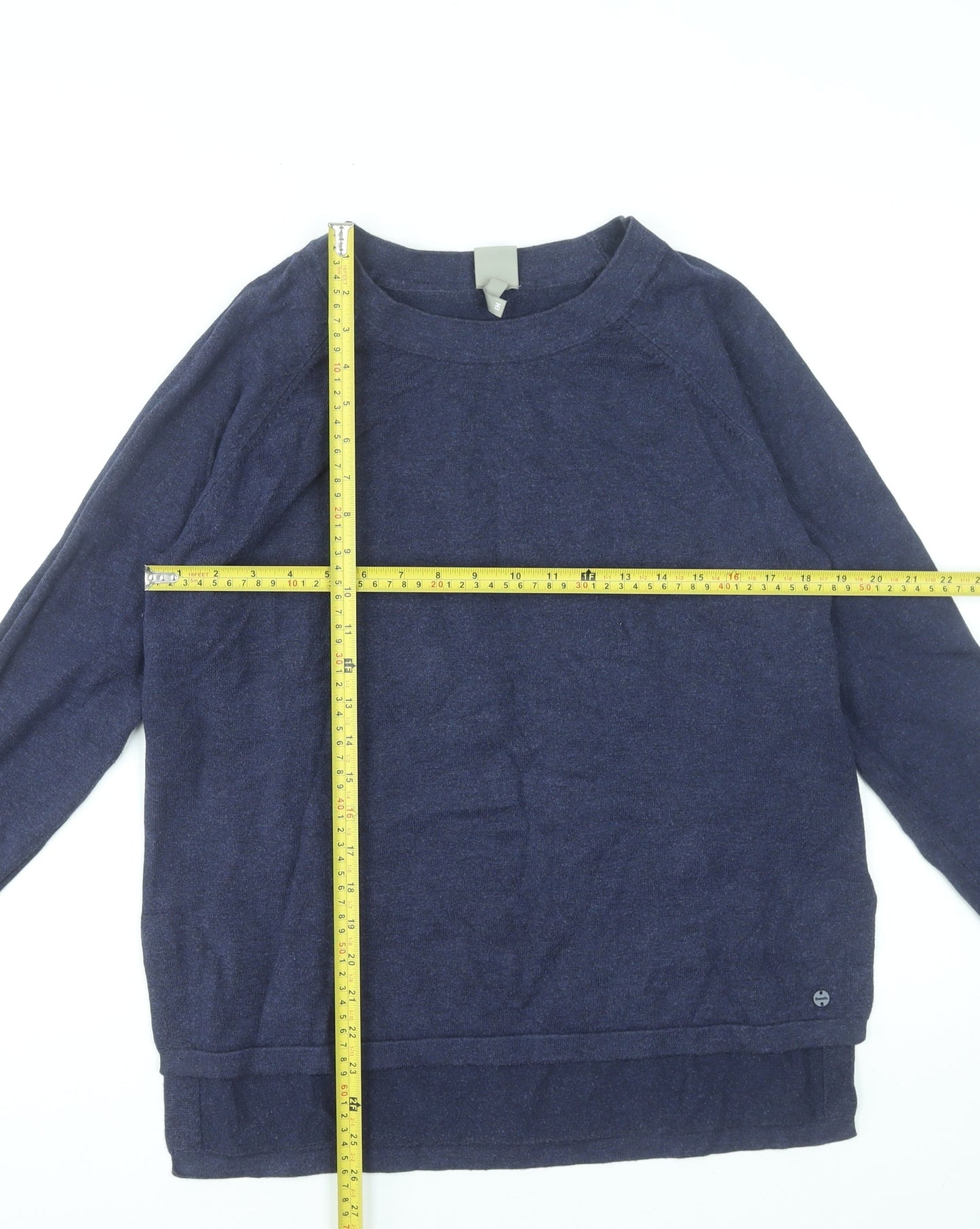 Womens UK M Regular Bench Blue Pullover Tight-Knit