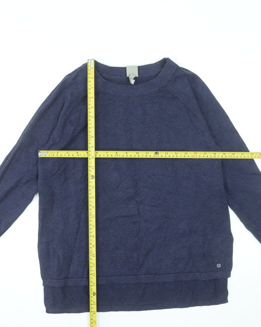 Womens UK M Regular Bench Blue Pullover Tight-Knit