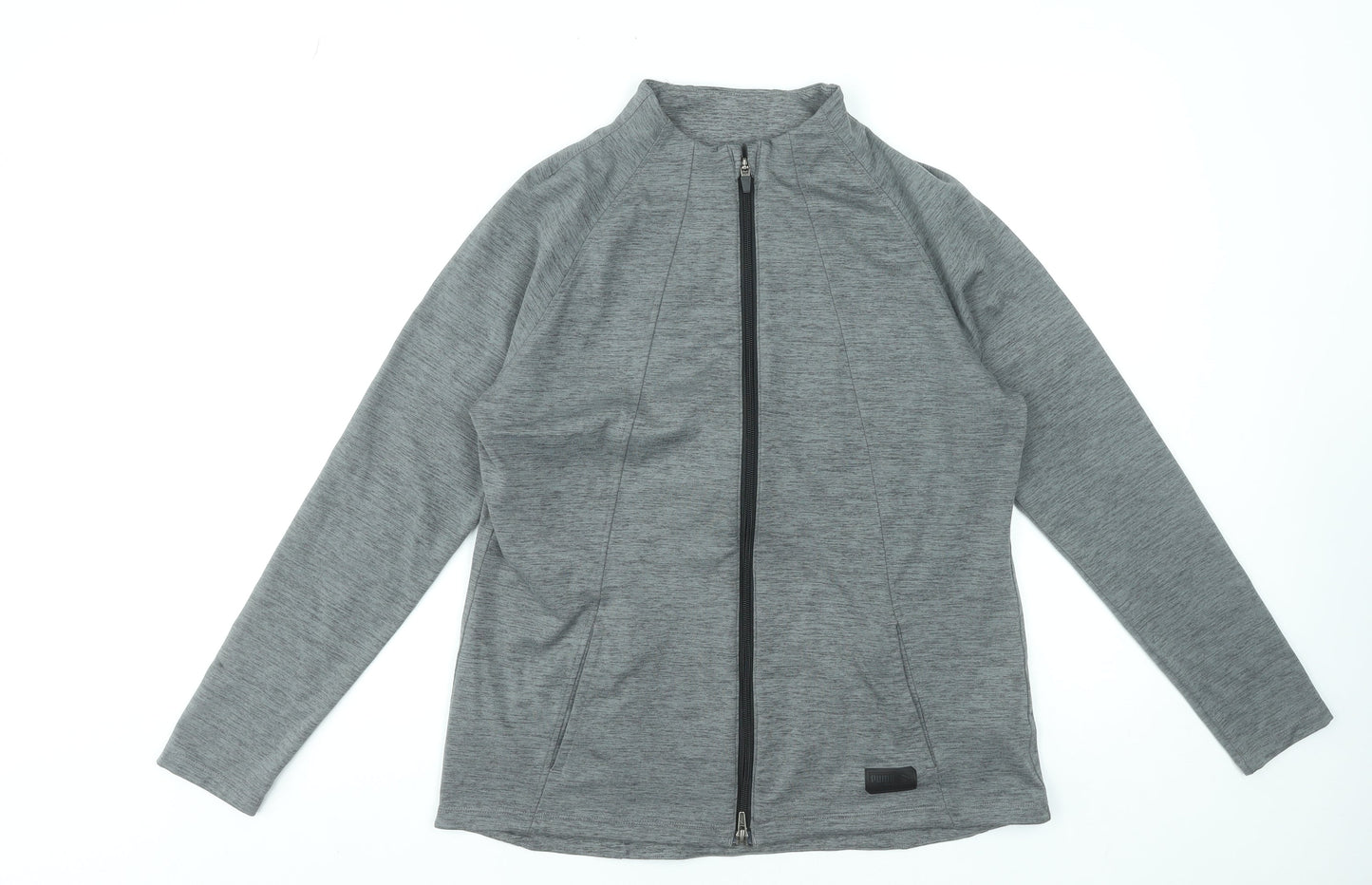 Womens UK L Regular PUMA Grey Full Zip Sweatshirt