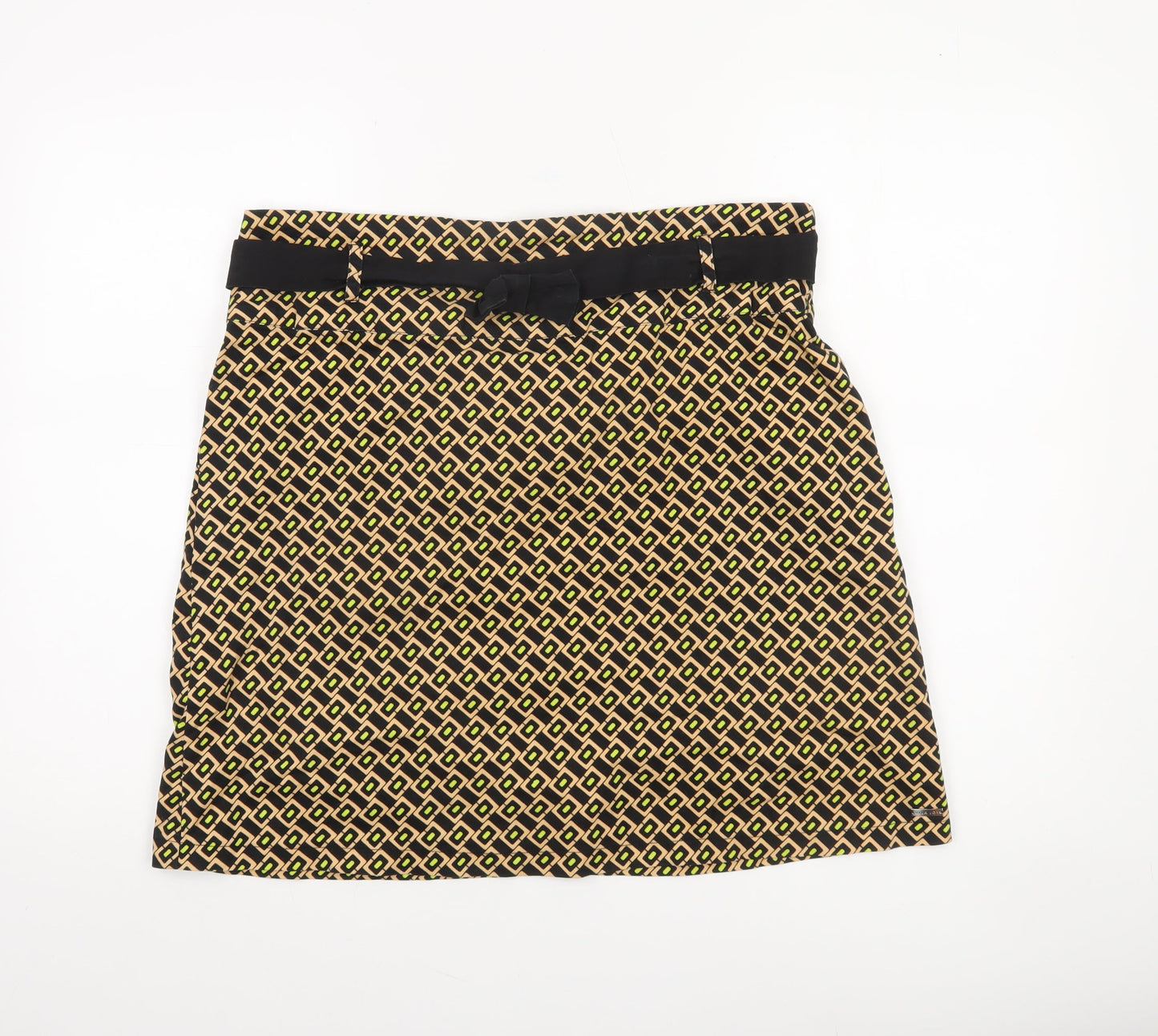 Vila Joy Women Multicoloured XL A-Line Knee Length Geometric Skirt