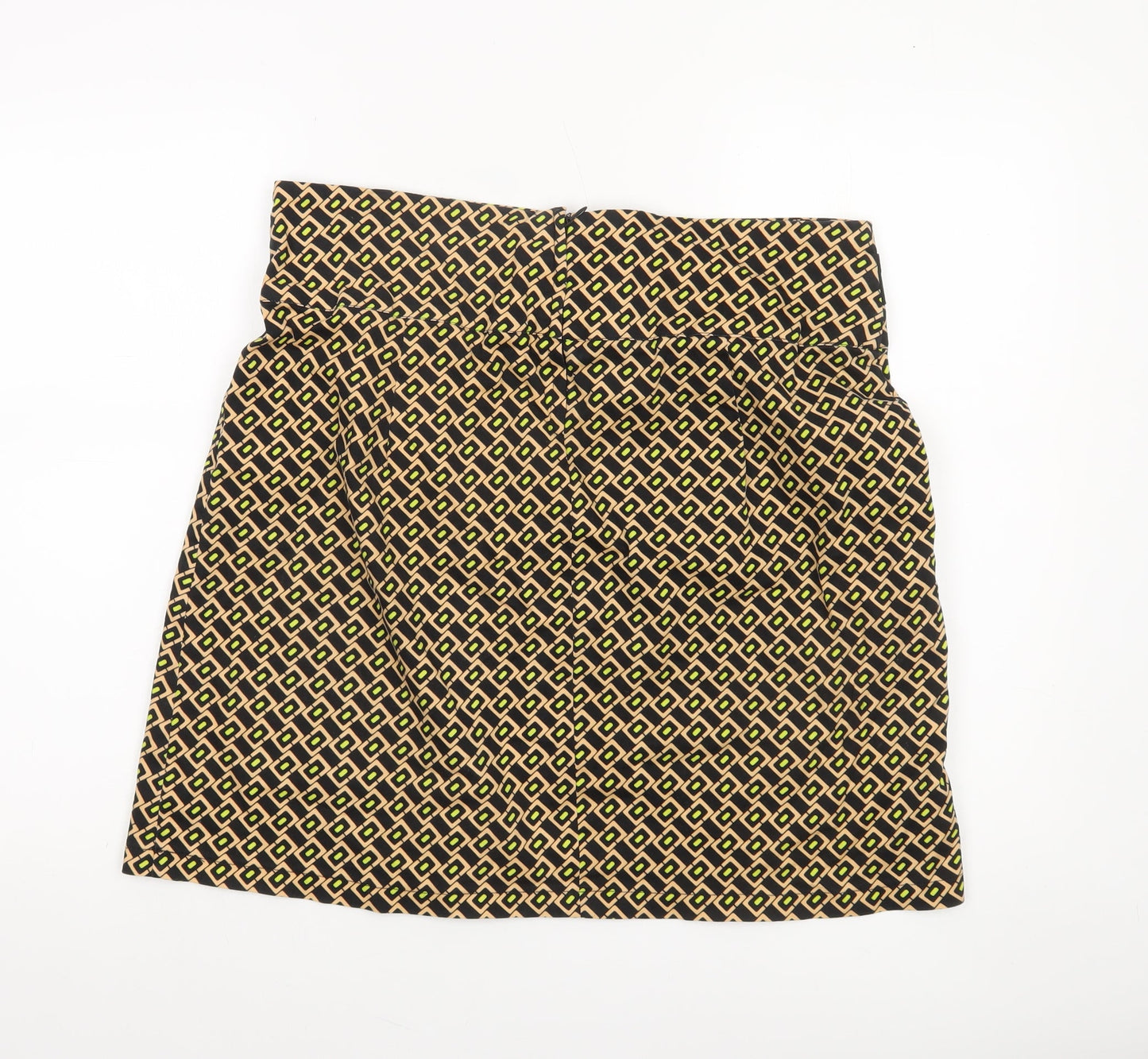 Vila Joy Women Multicoloured XL A-Line Knee Length Geometric Skirt