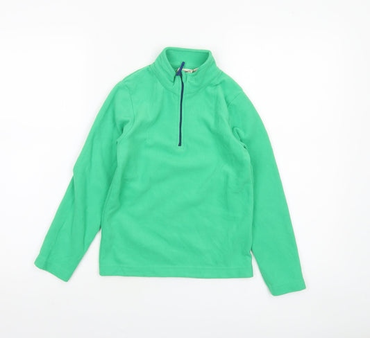 Mountain Warehouse Boys Green 7-8 Years Fleece 1/4 Zip Pullover Sweatshirt