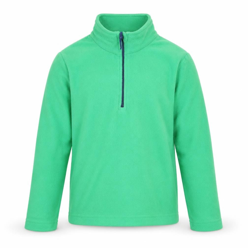 Mountain Warehouse Boys Green 7-8 Years Fleece 1/4 Zip Pullover Sweatshirt