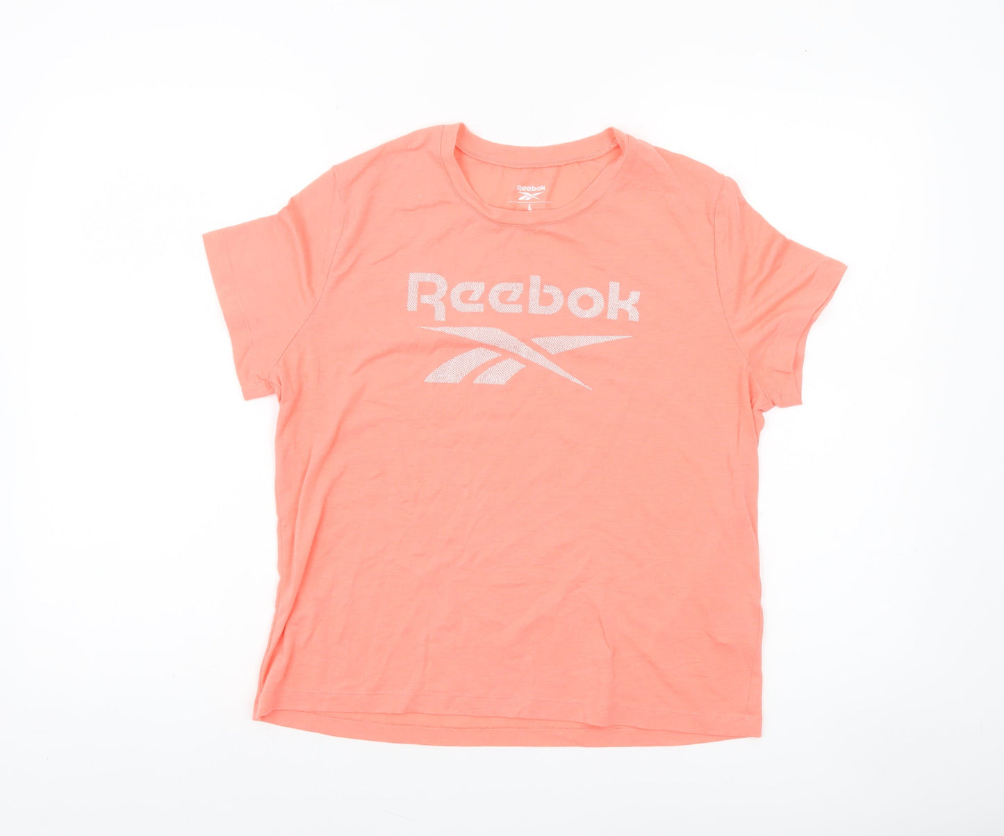 Womens UK Size L Reebok Pink Polyester Blend T-Shirt