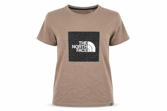 Womens UK Size XS The North Face Brown 100% Cotton T-Shirt