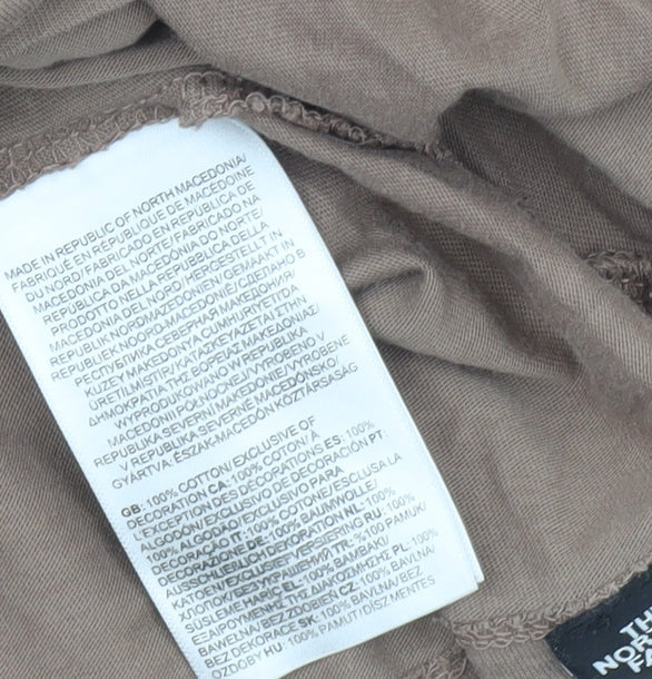 The North Face Womens Brown XS Short Sleeve Cotton T-Shirt