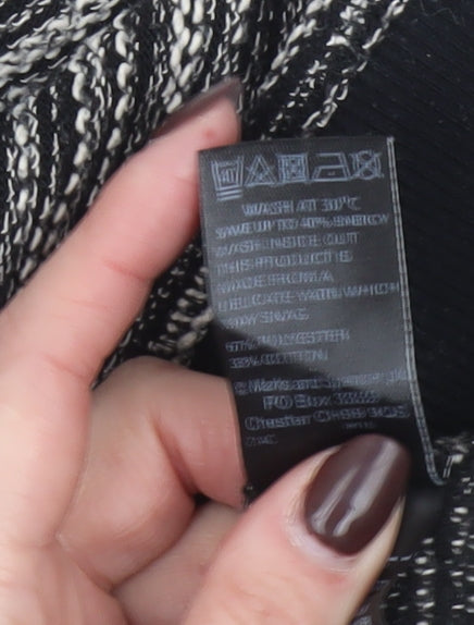 Marks and Spencer Womens Black Knit Bodycon Dress Size 10