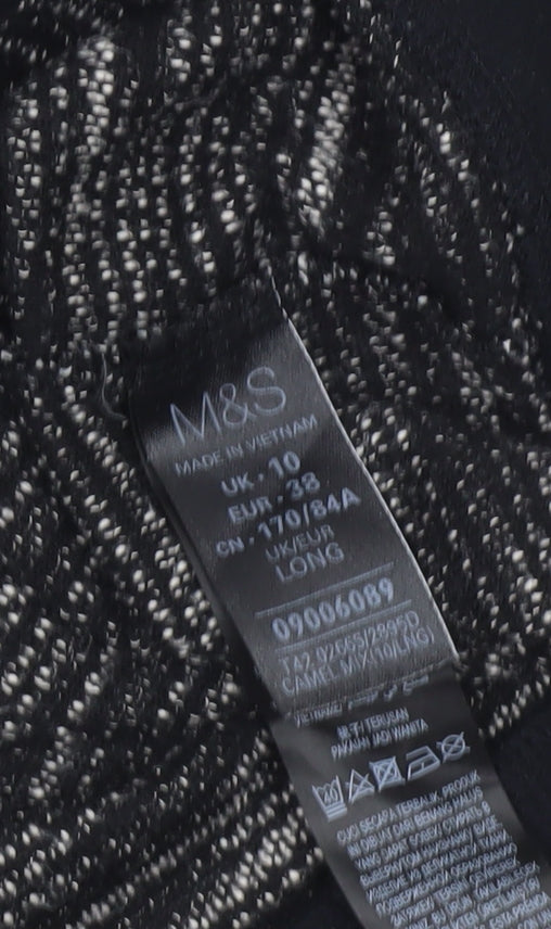 Marks and Spencer Womens Black Knit Bodycon Dress Size 10