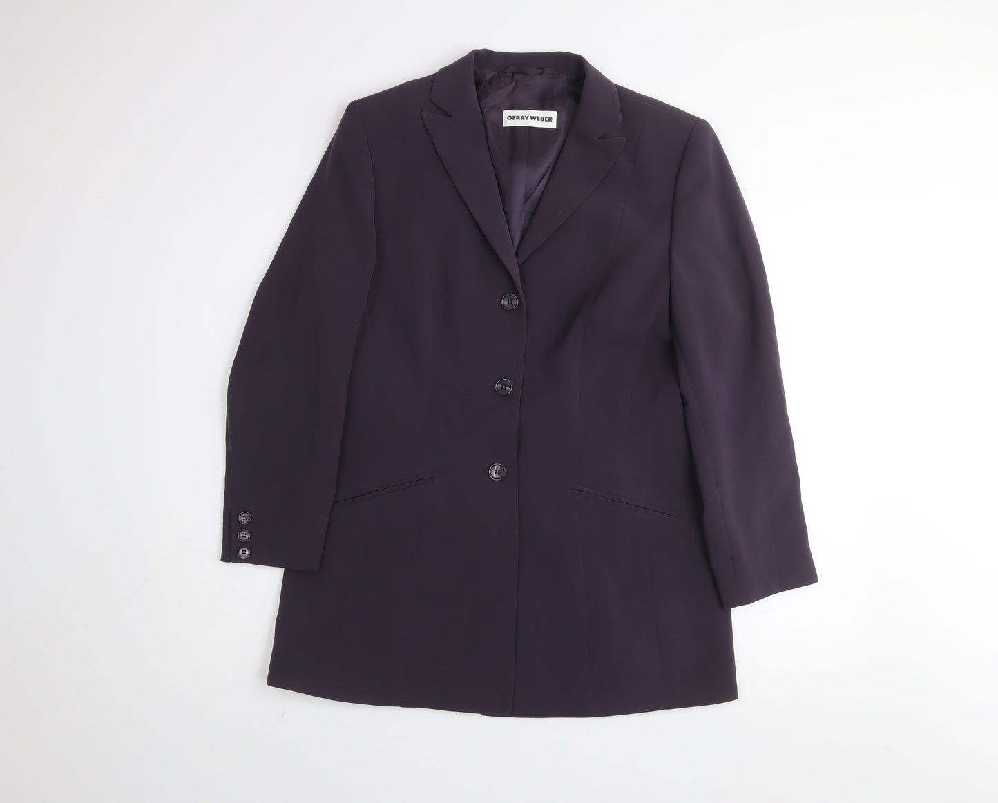 Gerry Weber Women's Purple Size 12 Classic Single-Breasted Blazer