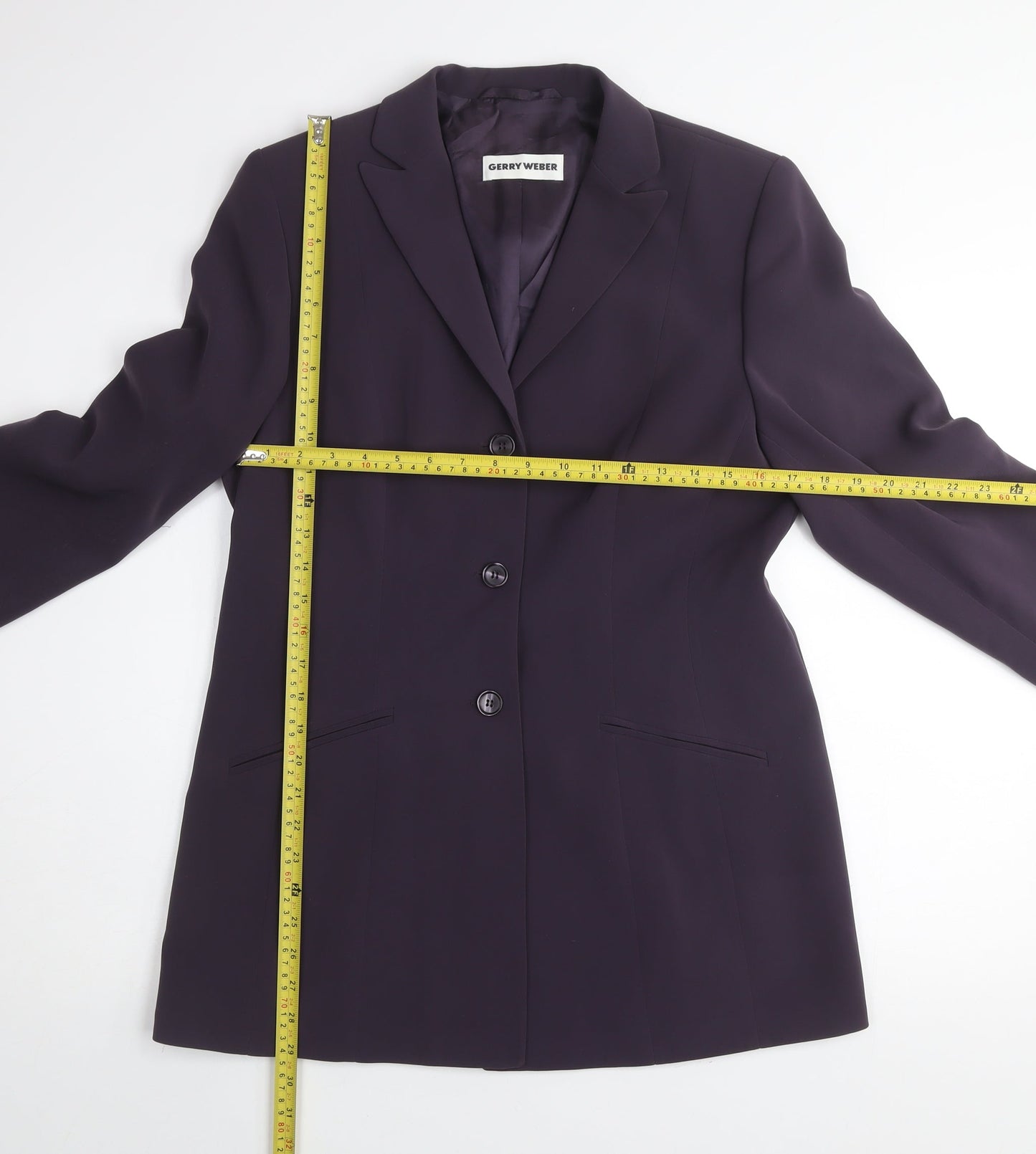 Gerry Weber Women's Purple Size 12 Classic Single-Breasted Blazer