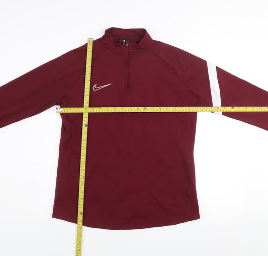 Nike Men's Red 1/4 Zip Dri-FIT Athletic Sweatshirt M