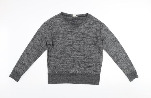 GAP Women's Grey Knit Pullover Jumper Size M Crew Neck Long Sleeve
