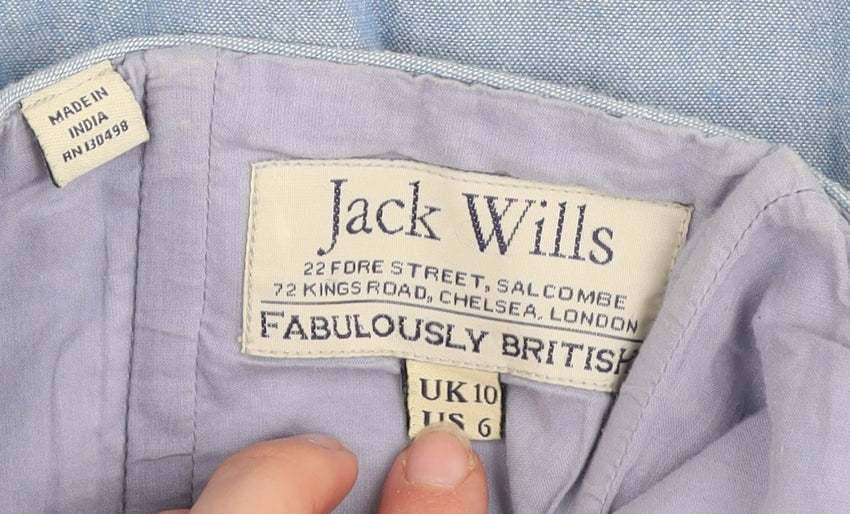 Jack Wills Womens Blue Strapless Sweetheart A-Line Dress Size 10
