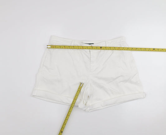 Lauren Ralph Lauren Women's White Chino Shorts Size 10 Stretch Cotton
