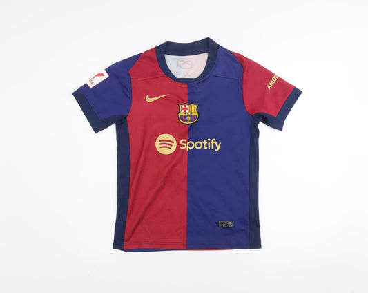 Nike Boys Multicoloured Barcelona Football Jersey Shirt Size 8 Years