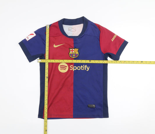 Nike Boys Multicoloured Barcelona Football Jersey Shirt Size 8 Years