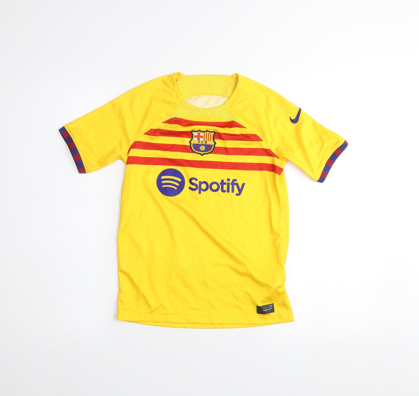 Nike Boys Yellow FC Barcelona Dri-FIT Football Shirt M 137-147cm