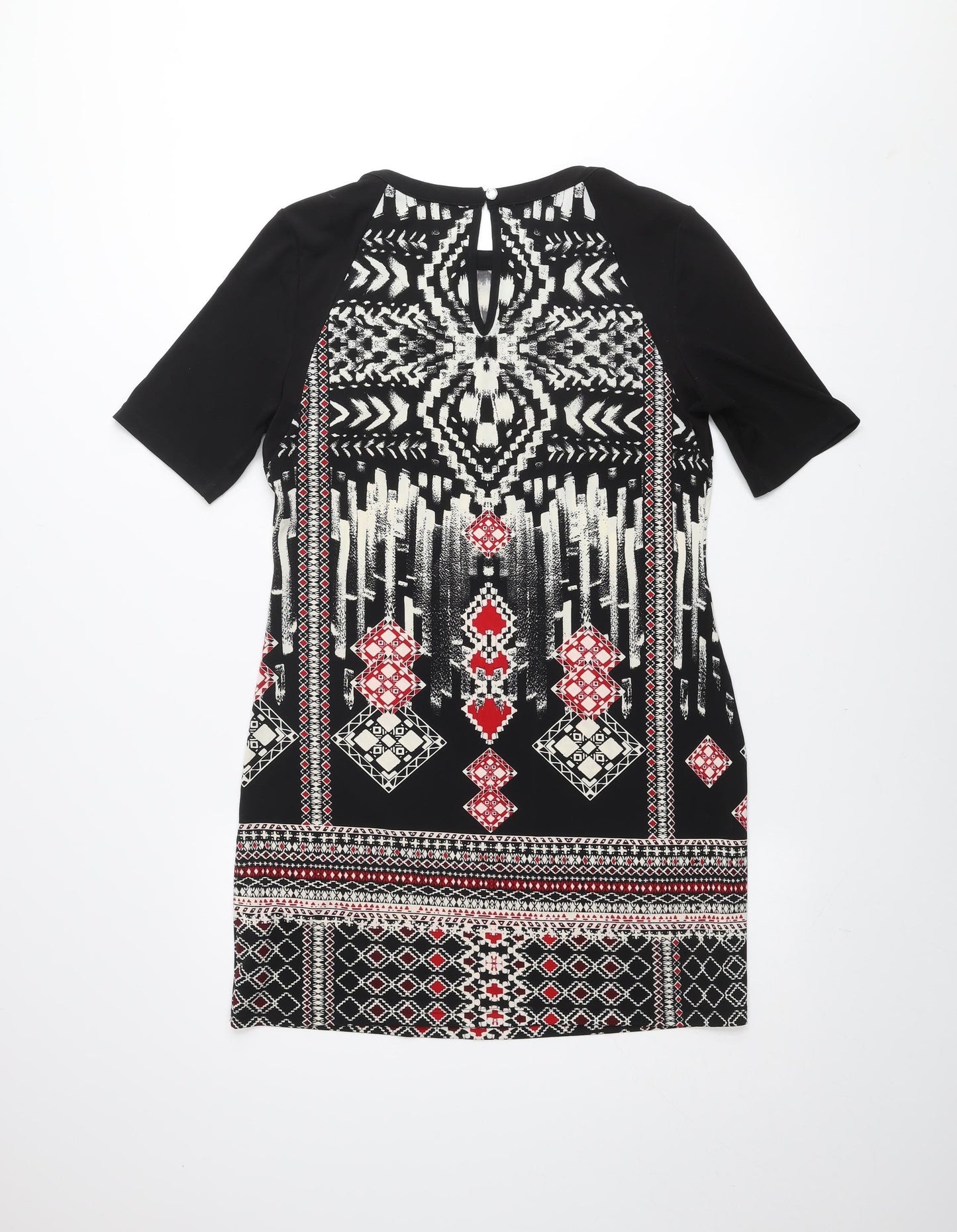 Star by Julien Macdonald Women's Black Geometric Shift Dress Size 10