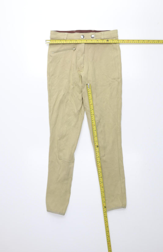 Crane Women's Beige Jodhpurs Trousers Size 8 Slim Fit Stretch Cotton