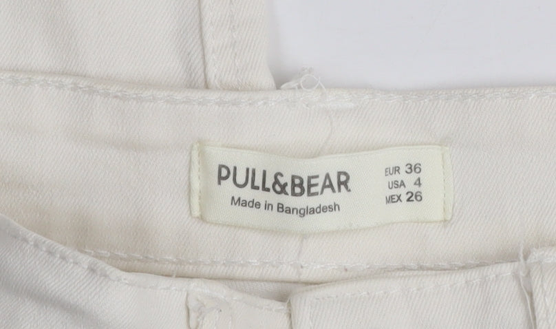 Pull & Bear Women's Ivory High Rise Skinny Jeans Size 8