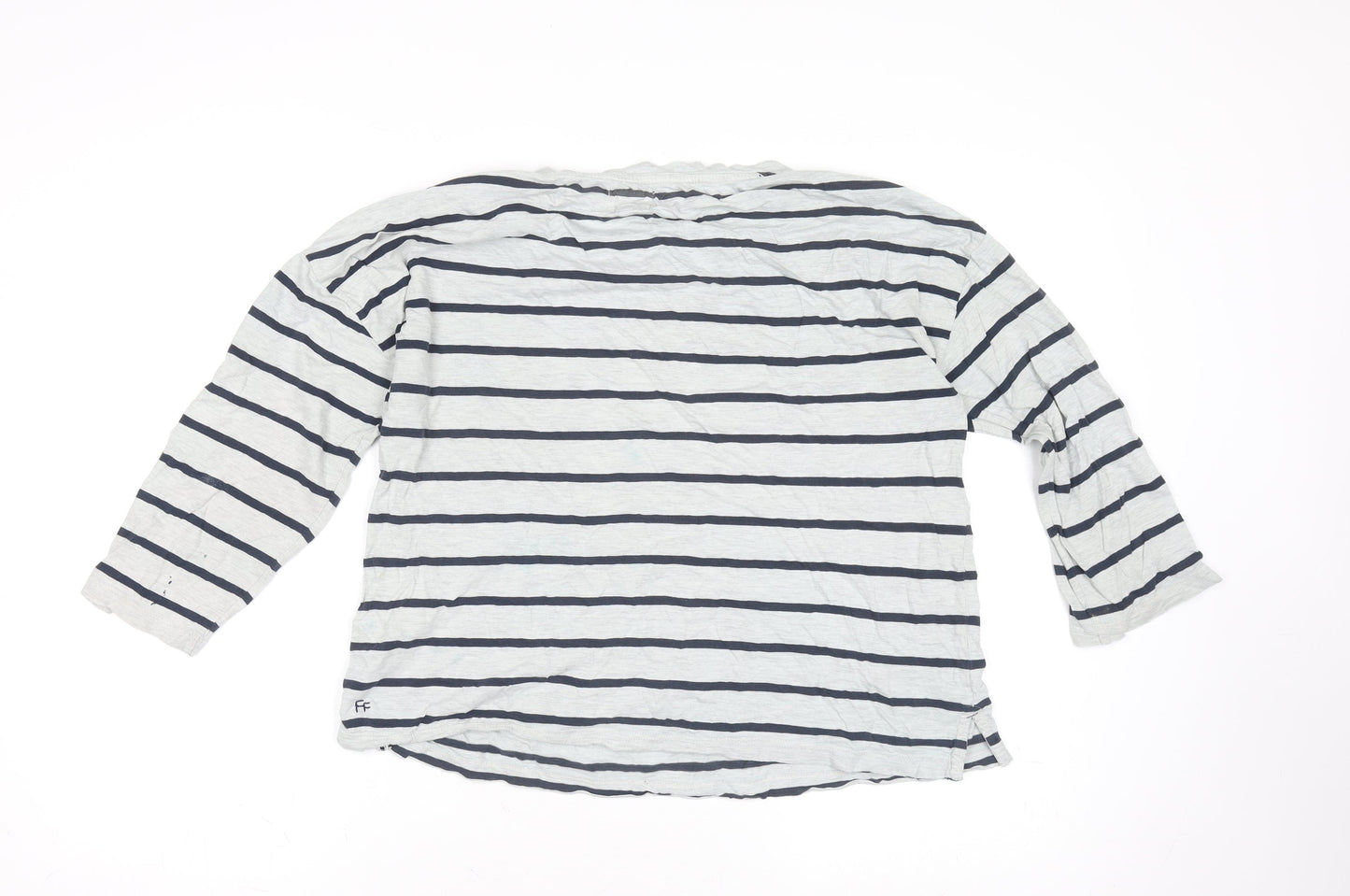 Womens UK Size 12 FatFace Blue Cotton T-Shirt